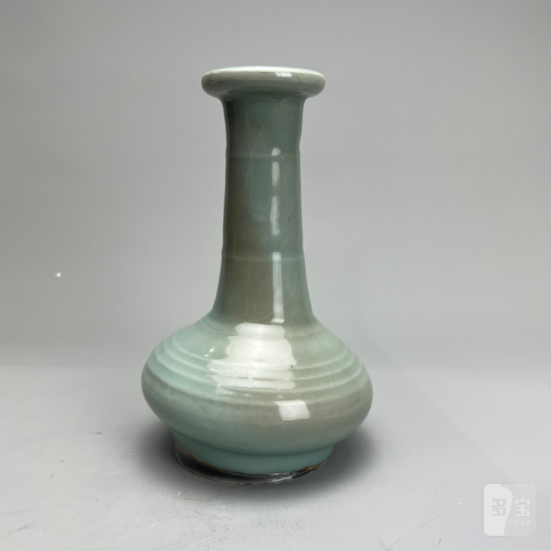 明代 青釉七弦瓶 - 图14